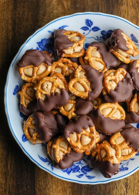 Peanut Butter Pretzel Buckeyes - Chocolate with Grace