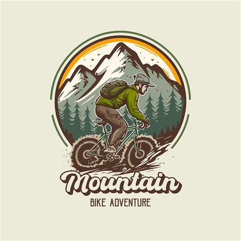 Mountainbike-Logo-Set-Kollektion Fahrrad-Downhill-Vintage-Logo-Label ...