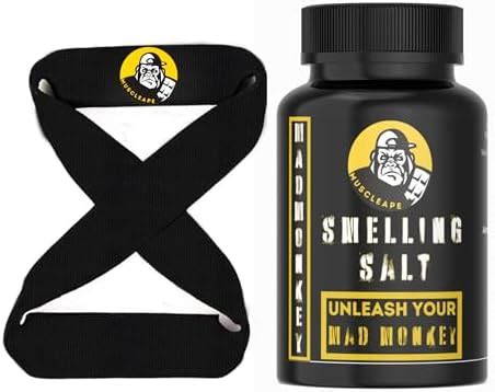 Muscleape Smelling Salt With 8 Figured Lifting Straps | Ammonia ...