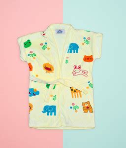 The Little Lookers Lemon Medium Bath Robe - Buy The Little Lookers ...