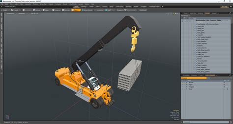 3D Reachstacker Lifts Concrete Slabs model | 3D Molier International