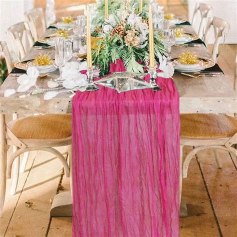Gauze Table Runner Hot Pink 10Ft Cheesecloth Table Runners : Amazon.ca ...