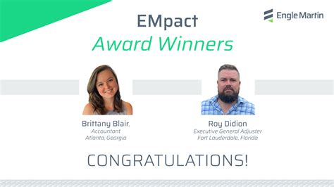 October 2023 EMpact Award Winners – Brittany Blair and Roy Didion | Engle Martin