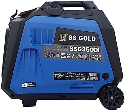 SS GOLD SSG3500i Portable Power Generator with Petrol Engine 3200 Watts ...