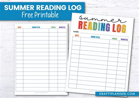 Free Printable Reading Logs For Preschoolers Free Printable Reading