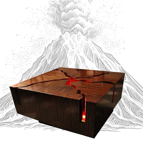 Molten Lava Table – Handcrafted Wooden Table with Volcanic Design ...
