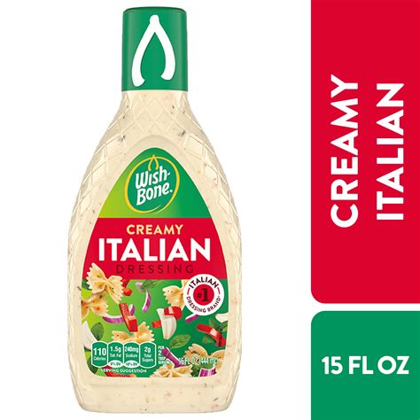Wish-Bone Creamy Italian Salad Dressing, 15 fl oz - Walmart.com