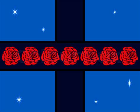 Roses on the cross | Stock vector | Colourbox