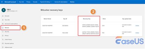 Image result for BitLocker Recovery Key Microsoft Account