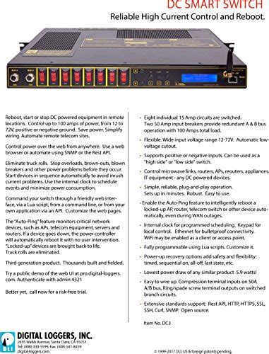 Digital Loggers, Inc. DC Rack Mount Switched Power Distributio | Shop ...