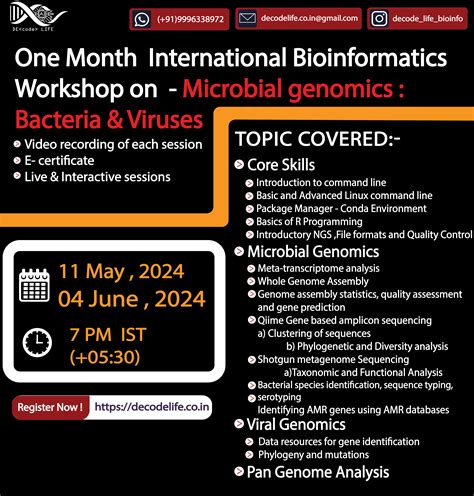 Last day to register - One Month International Workshop on - Microbial ...