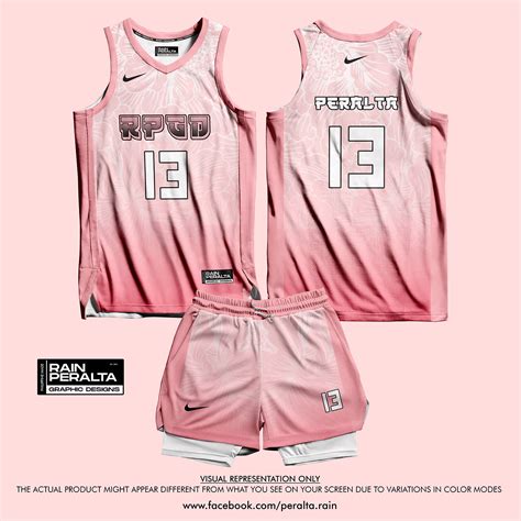 Pink Basketball Jersey Design by Rain Peralta