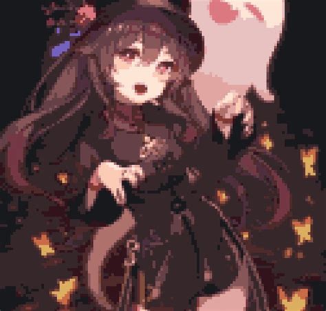 Hu tao pixel art Genshin Impact | HoYoLAB