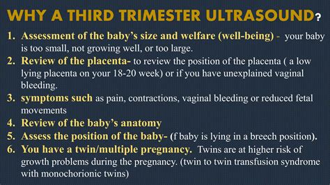 Ultrasound examination of the third trimester of pregnancy | PPTX