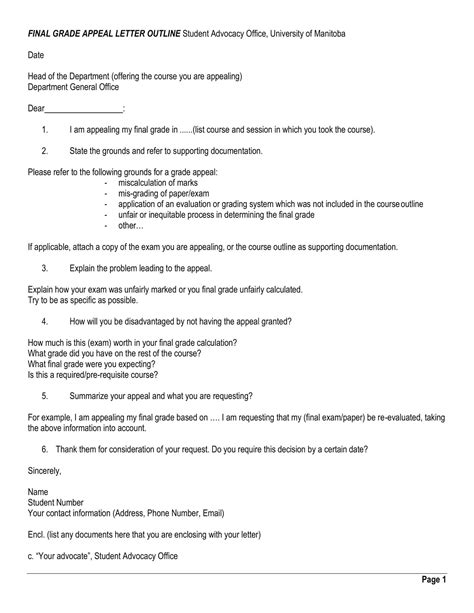 Free Printable Appeal Letter Templates [Sample PDF] Reconsideration