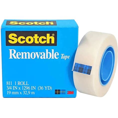 3M Scotch Magic 811 Removable Tape, 3/4" X 1296", Clear – Star Light Kuwait