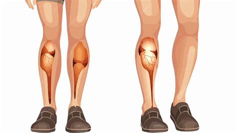 Comparison of normal and torn acl in the knee cartoo | Premium AI ...