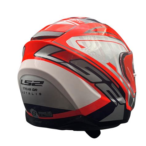LS2 FF320 Stream Evo Letalis Grey Red White Gloss Helmet (D Ring)– Moto ...
