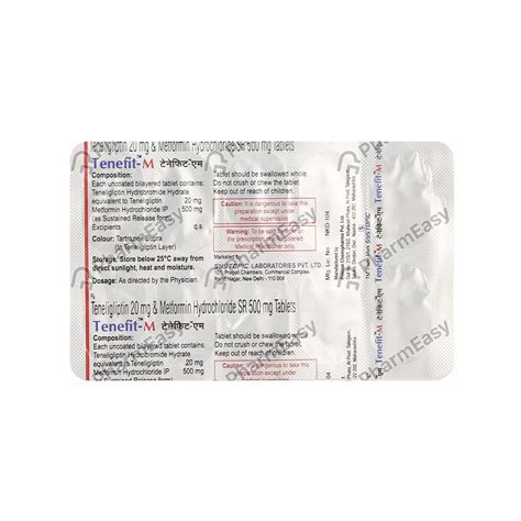 Buy Tenefit M 20/500mg Strip Of 10 Tablets Online at Flat 15% OFF ...