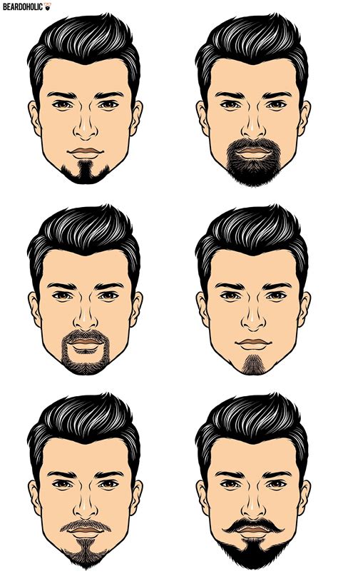 Goatee styles chart Men's Goatee Styles, Mens Facial Hair Styles, Beard ...