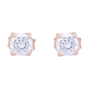 Buy Kushal's Fashion Jewellery Rose Gold Polish White 92.5 Pure Silver ...