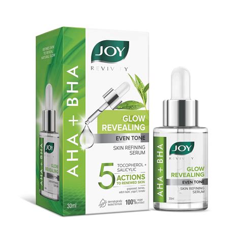 Joy Glow Revealing Face Serum for Even Toned Skin | Skin Refining 2% ...