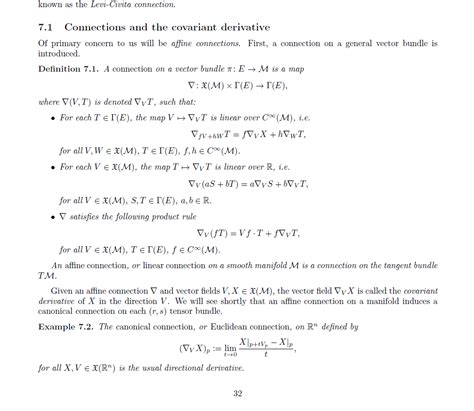 Image result for Affine Connection Definition