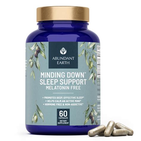 Amazon.com: Abundant Earth Natural Sleep Aid for Adults Minding Down ...