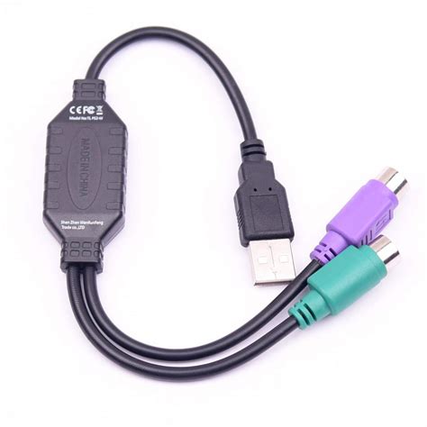Top-Longer USB Male to PS/2 Female Converter Cable Cord Converter ...