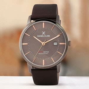 DANIEL KLEIN Analog Gunmetal Dial Men's Brown Watch-Dk.1.12419-4 ...