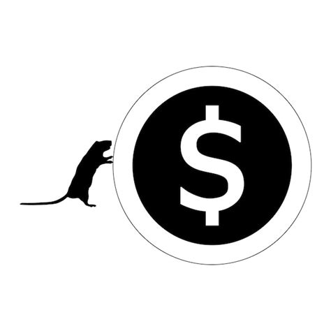 Ilustração de um rato e uma nota de um dólar | Vetor Premium
