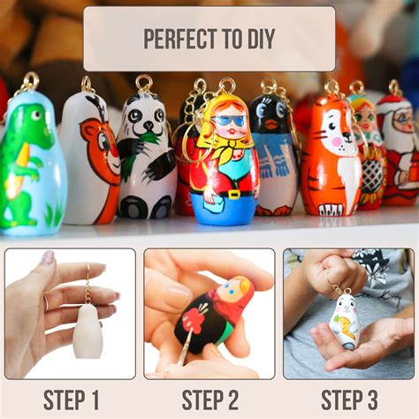 Buy Blank Russian Nesting Doll Keychain 20 pcs - Russian Nesting Dolls ...