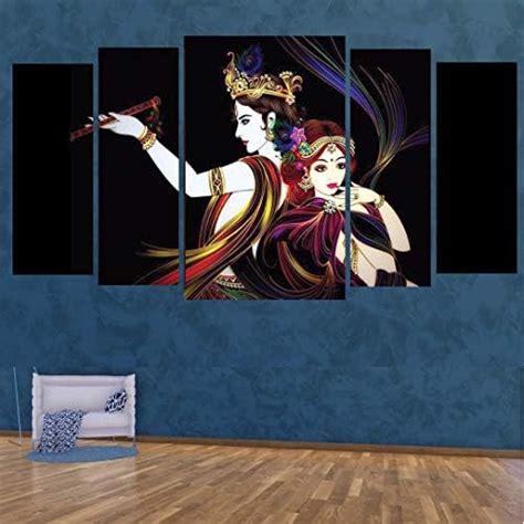 KYARA ARTS Big Size Multiple Frames, Beautiful Radha Krishna Wall ...