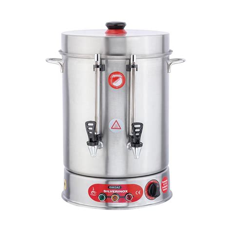 SilverInox 2032 Tea Maker with Warning, Metal Faucet, 80 Cup Capacity ...