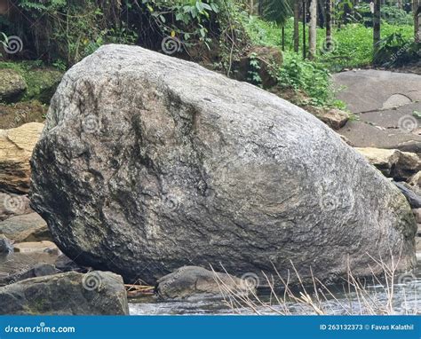 Huge River Rock in Kerala, India Stock Image - Image of india, bedrock ...