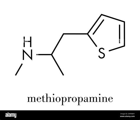 Methiopropamine (MPA) recreational drug, chemical structure Skeletal ...