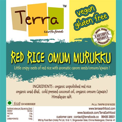 Terra-Red Rice Omum Murukku – Terra Earthfood