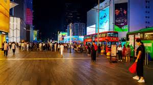 Walking Chengdu Night Streets Chunxi Road – China 4K