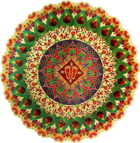 Deeveeposters ROSE FRAMING FLOOR RANGOLI DESIGN WITH GUMMING STICKER ...