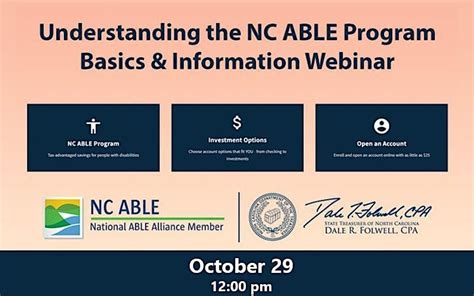 Understanding NC ABLE - Savings Accounts for People with Disabilities ...