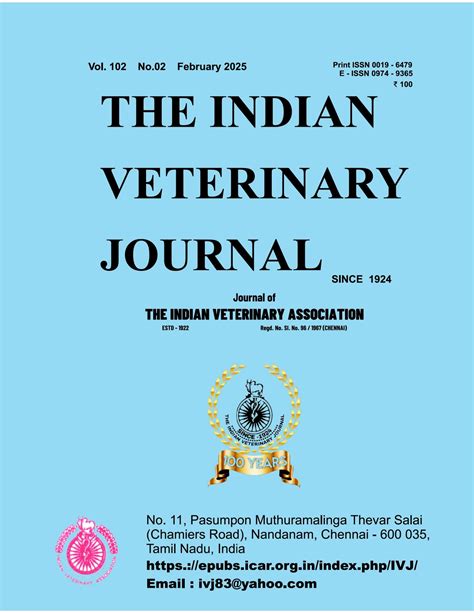 Archives | The Indian Veterinary Journal