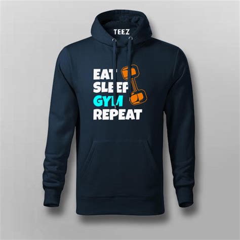 Eat Sleep Gym Repeat Hoodies For Men - TEEZ.in