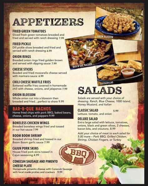 Menu at Big B Bar-B-Que, Alexander City