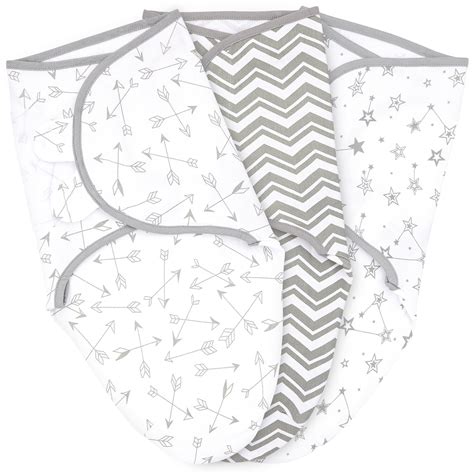 Bublo Baby Swaddle Blanket, 3 Pack Large Velcro Wrap, Comfortable ...