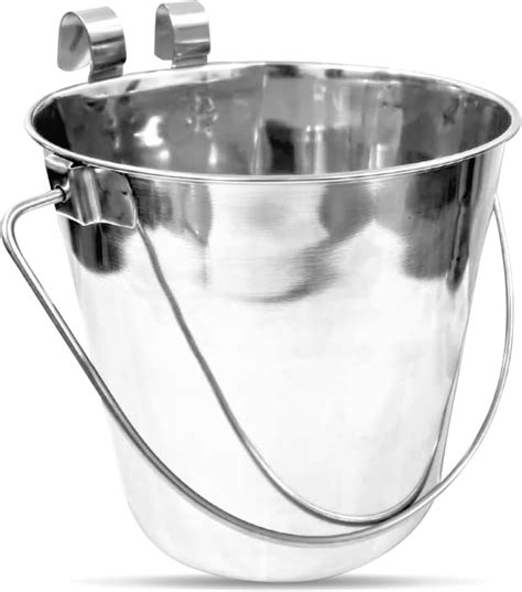 Amazon.com: PetYupp Heavy Duty Stainless Steel Bucket with Hooks for ...