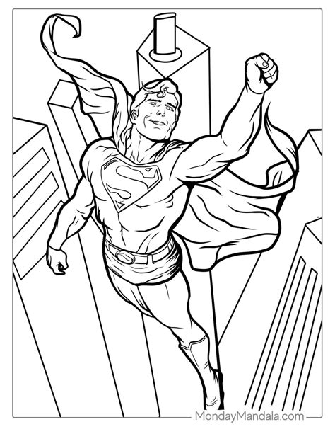 Superman Colouring In Pages