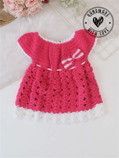 Winter crochet frocks | Woollen crochet frocks for baby girls online