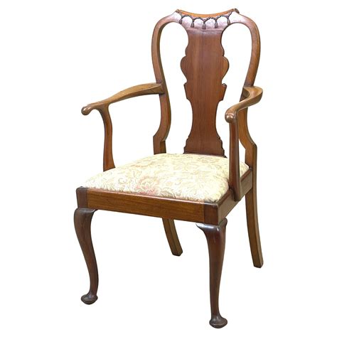 Queen Anne Wingback Chair at 1stDibs | queen anne chairs for sale ...