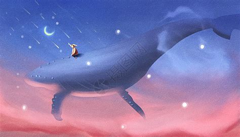 看画里的鲸鱼插画图片下载-正版图片400114712-摄图网