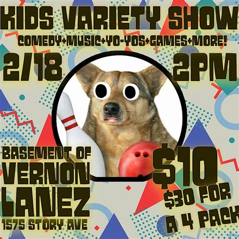 Kids Comedy Variety Show @ Vernon Lanez, Vernon Lanes, Louisville, 18 ...